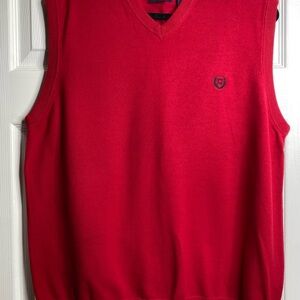 Chaps V-Neck Red Sweater Vest